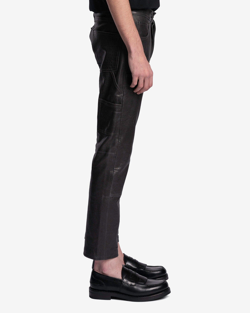 Enfants Riches Deprimes Men's Jeans Leather Carpenter Jeans in Slate Grey