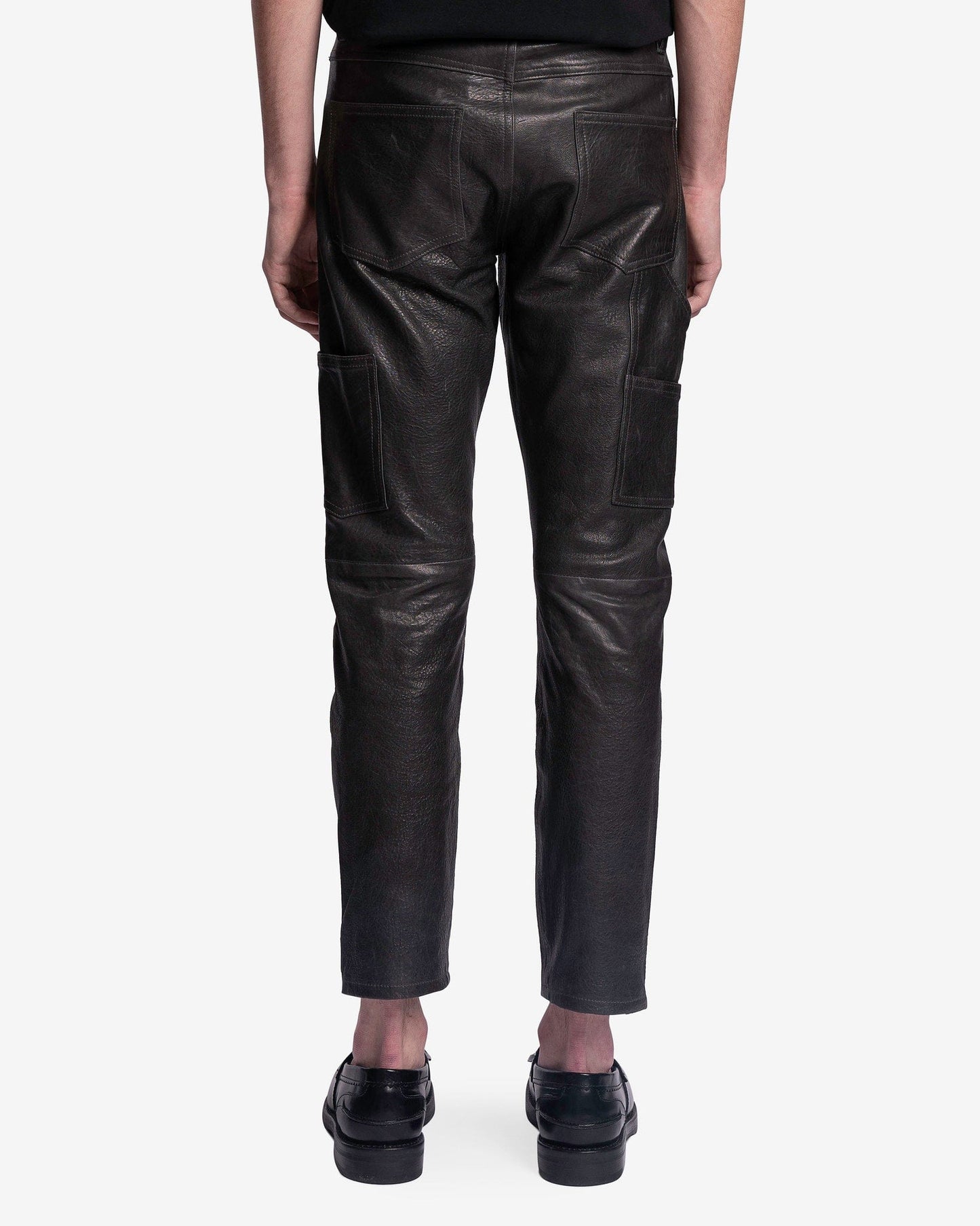 Enfants Riches Deprimes Men's Jeans Leather Carpenter Jeans in Slate Grey