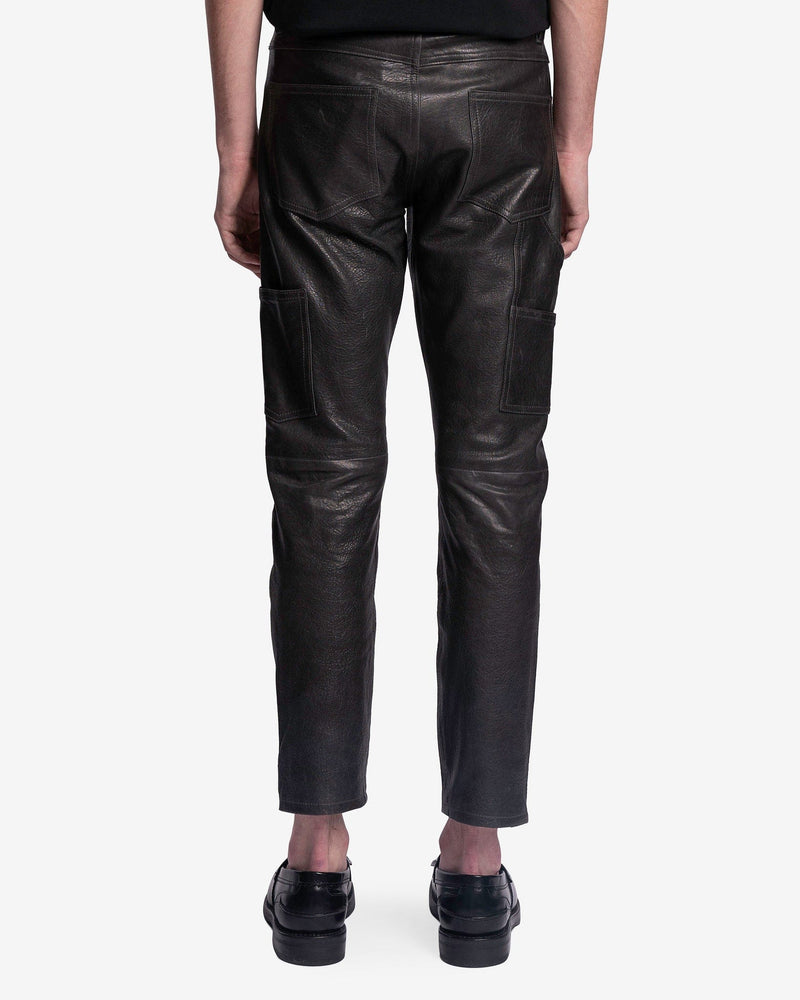 Enfants Riches Deprimes Men's Jeans Leather Carpenter Jeans in Slate Grey