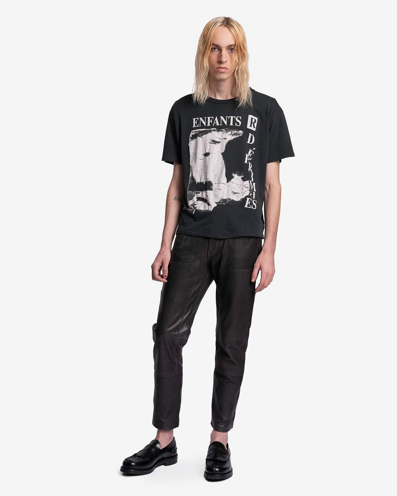 Enfants Riches Deprimes Men's Jeans Leather Carpenter Jeans in Slate Grey