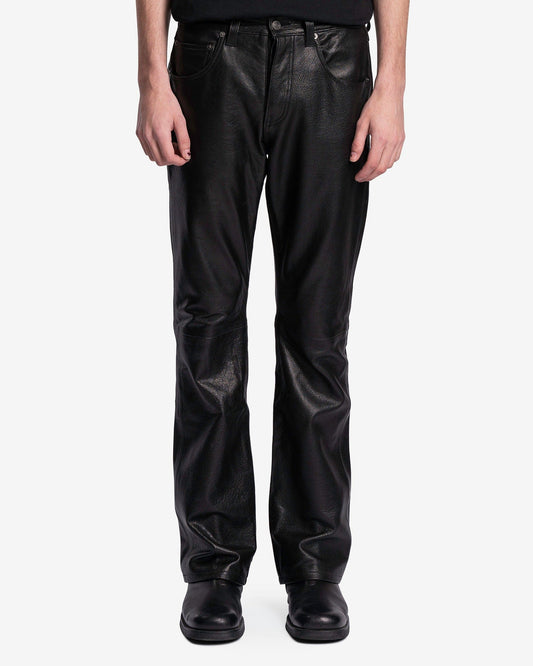 Enfants Riches Deprimes Men's Pants Leather Flare Jeans in Black