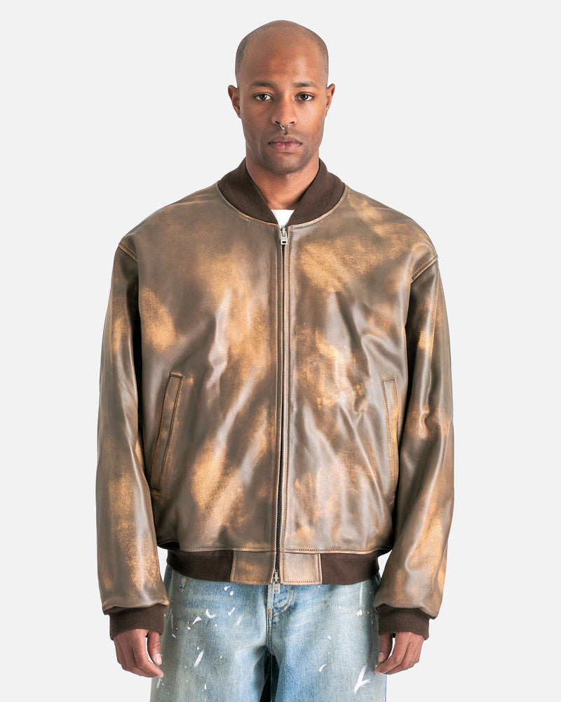 Leather Jacket in Multi/Brown Leather Jacket in Multi/Brown