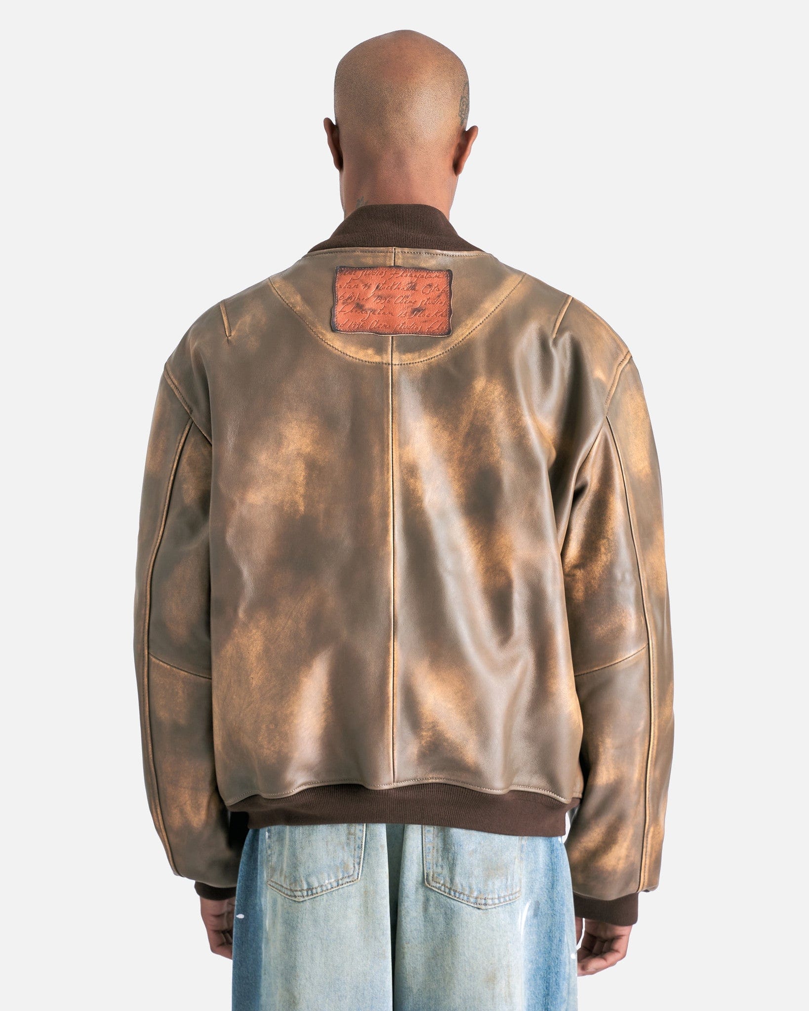 Leather Jacket in Multi/Brown Leather Jacket in Multi/Brown