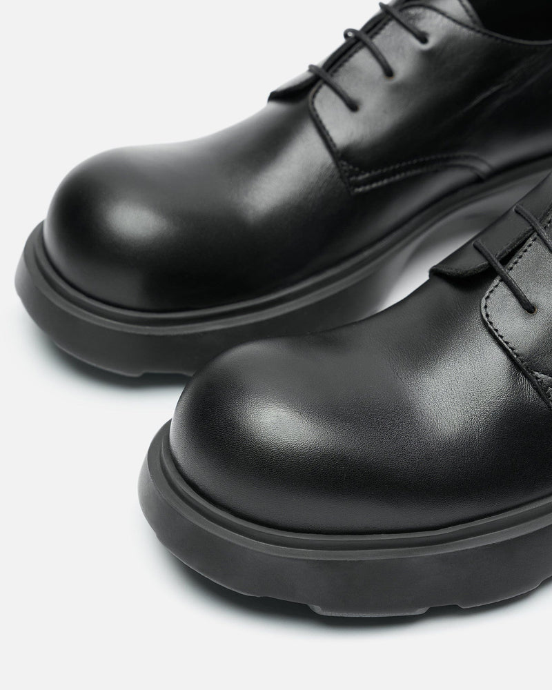 Acne Studios Men's Shoes Leather Lace-Up Shoes in Black