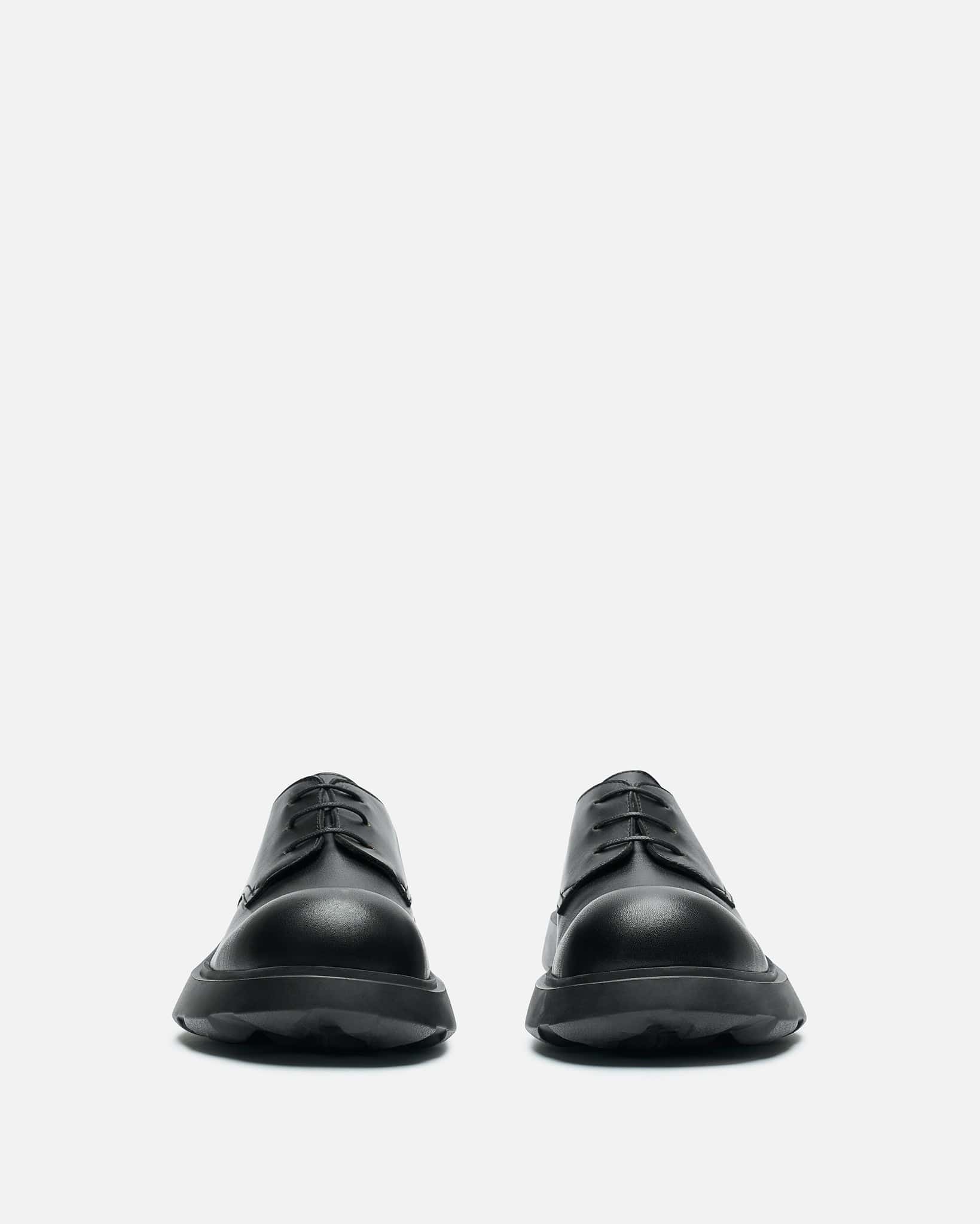 Acne Studios Men's Shoes Leather Lace-Up Shoes in Black