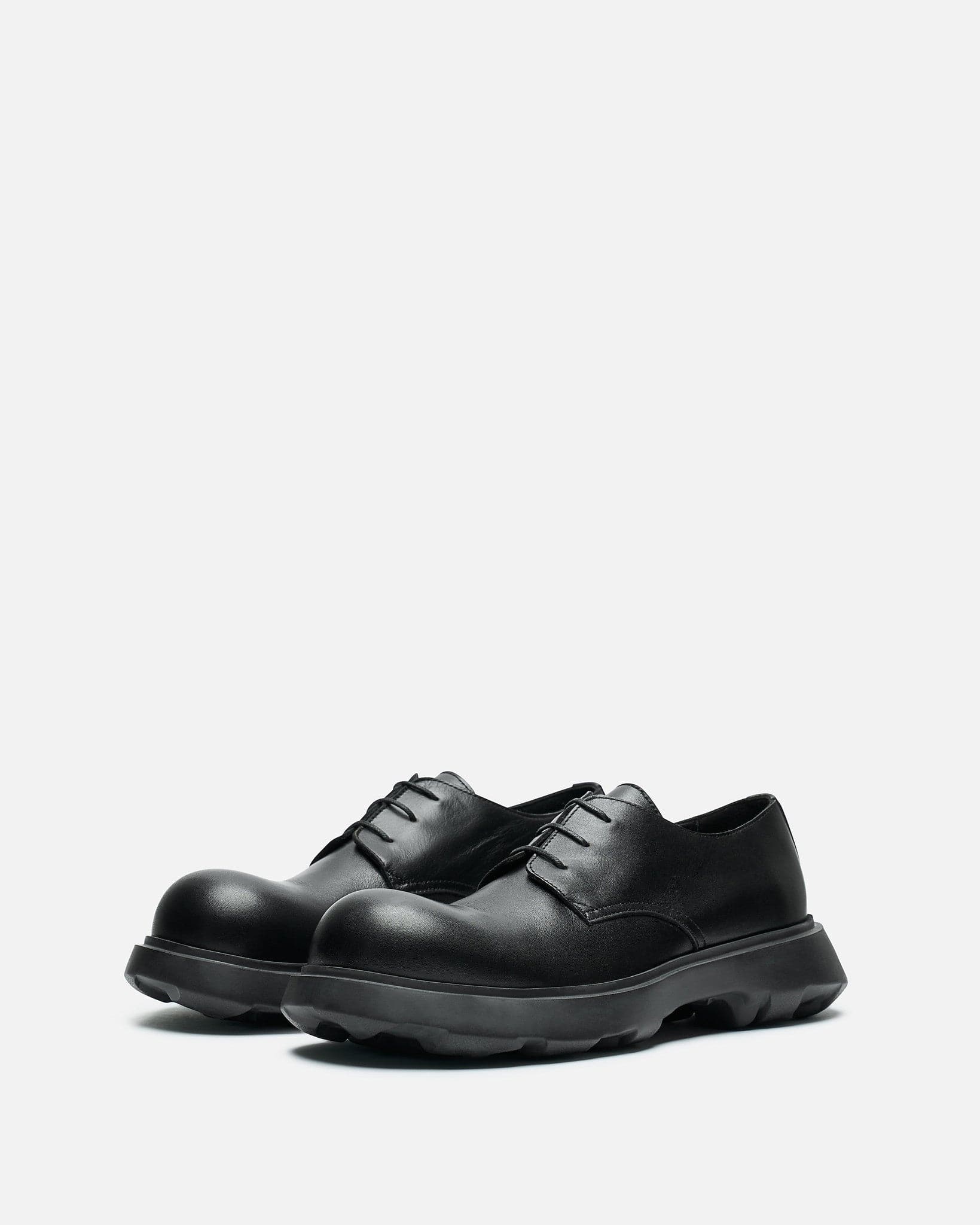 Acne Studios Men's Shoes Leather Lace-Up Shoes in Black