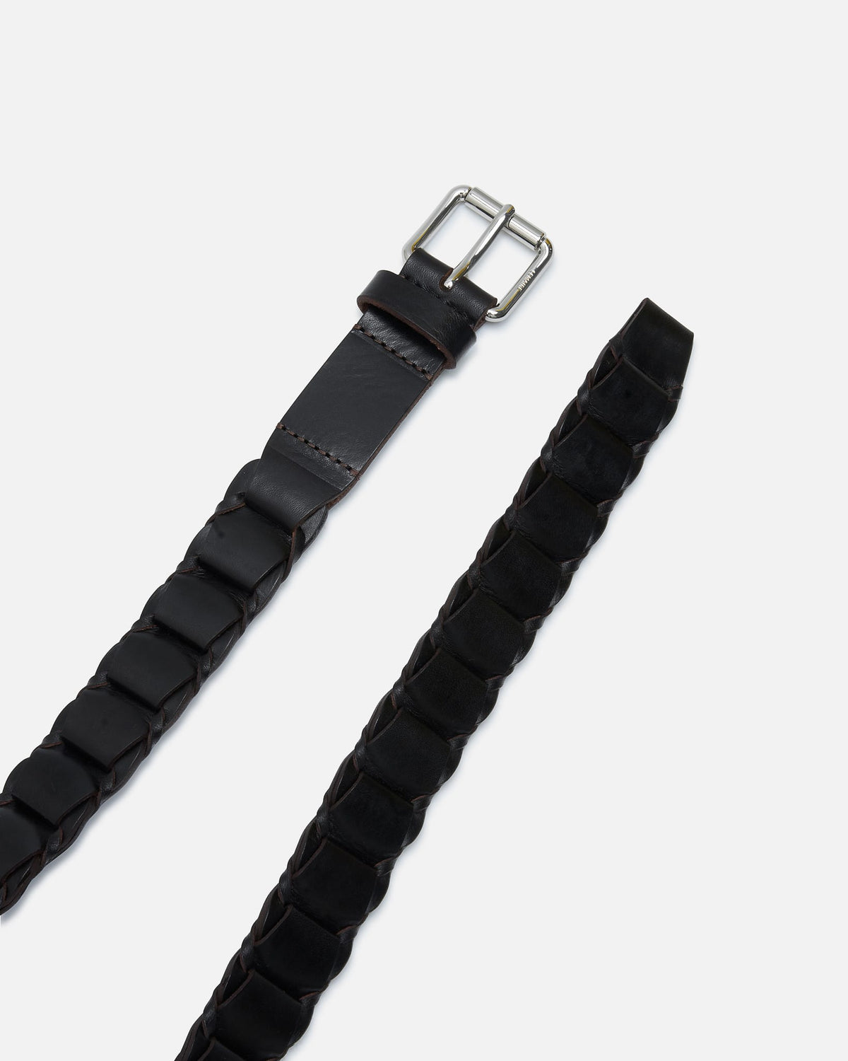 LEMAIRE Leather Goods 90cm Leather Link Belt 30 in Dark Brown