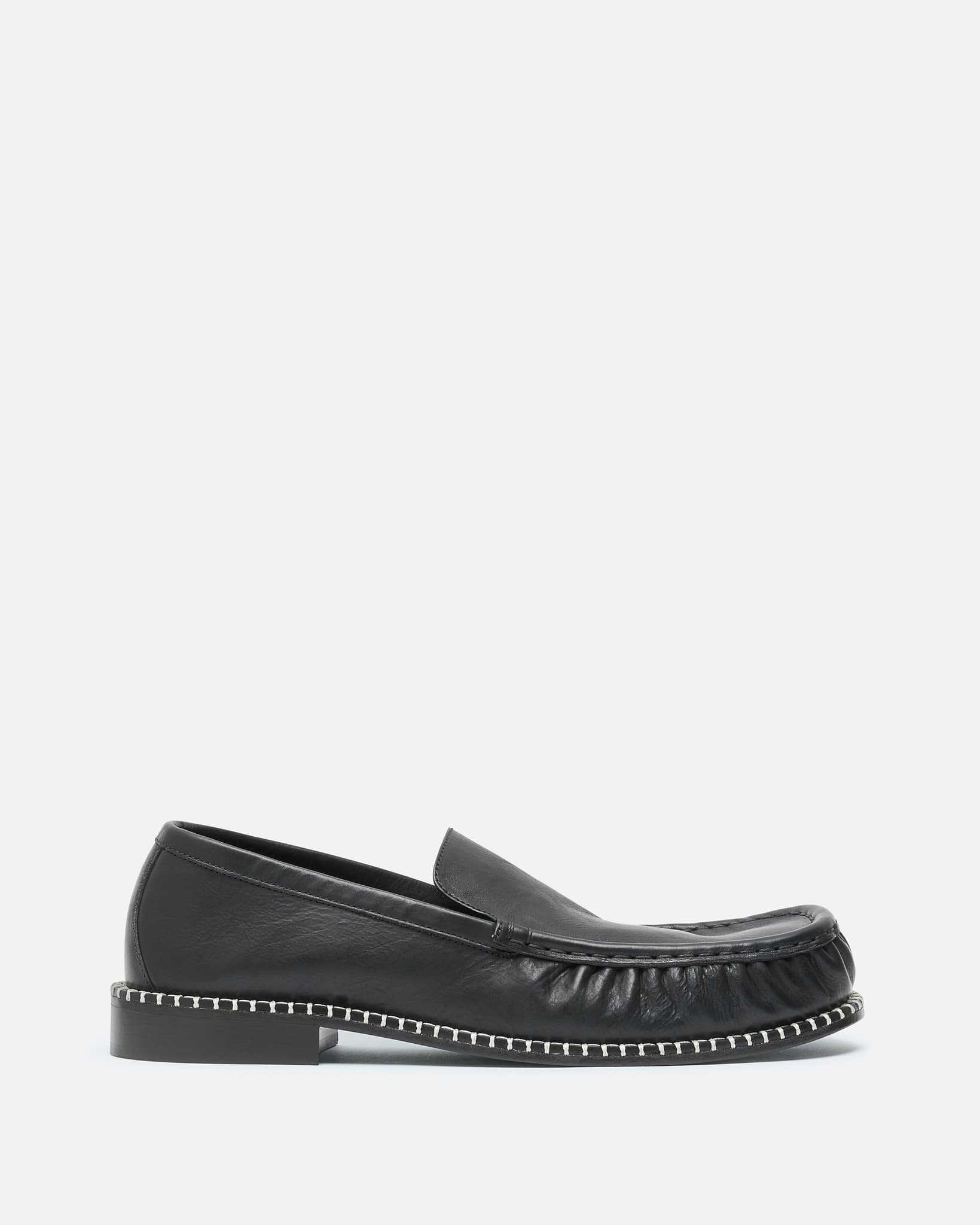 Dries Van Noten Men's Shoes Leather Loafers in Black