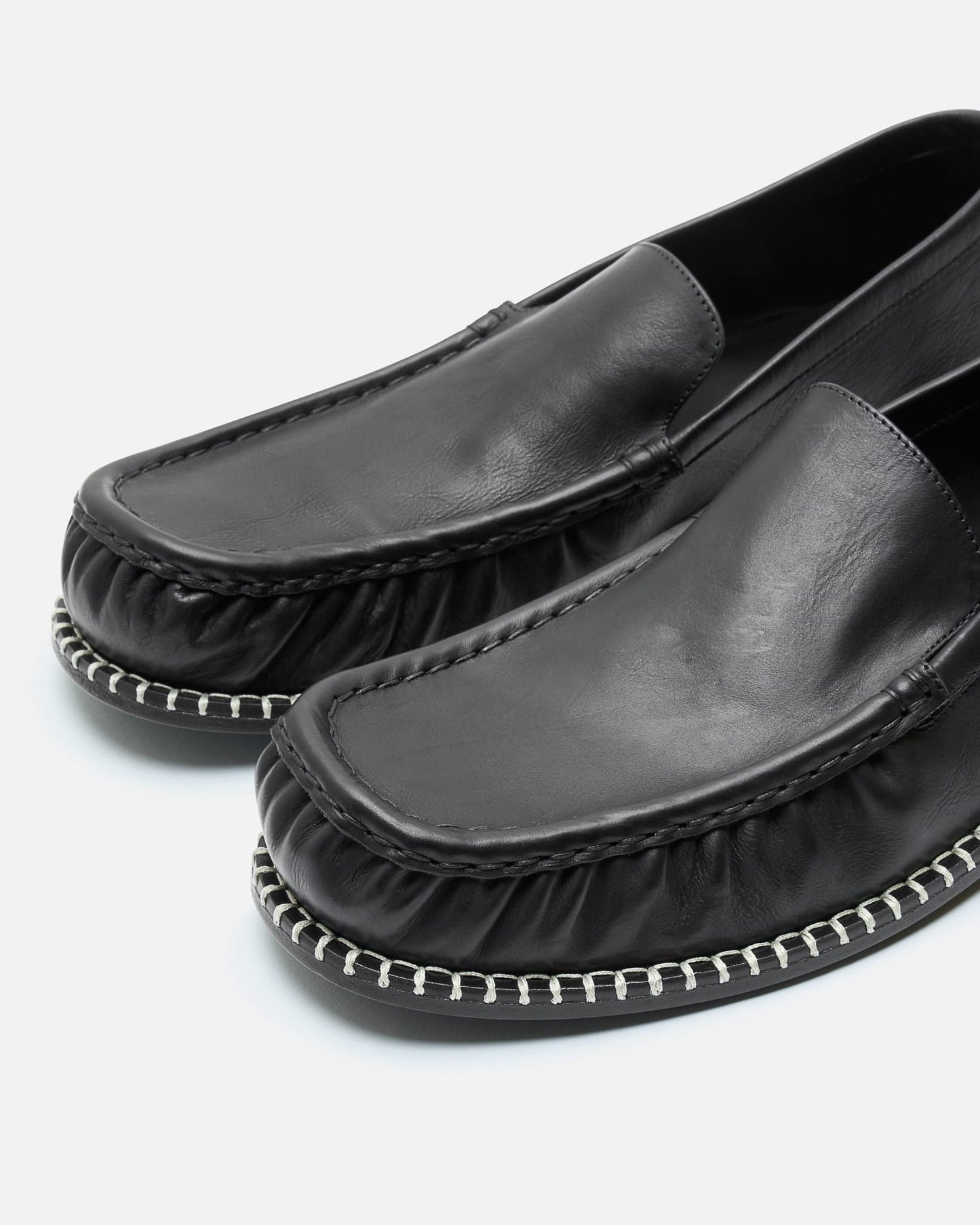 Dries Van Noten Men's Shoes Leather Loafers in Black