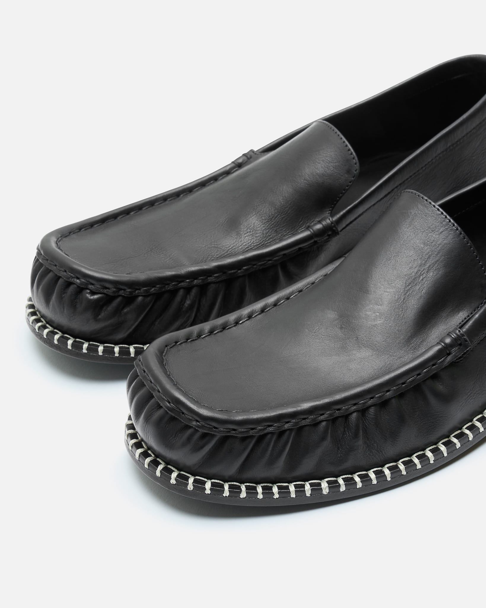 Dries Van Noten Men's Shoes Leather Loafers in Black