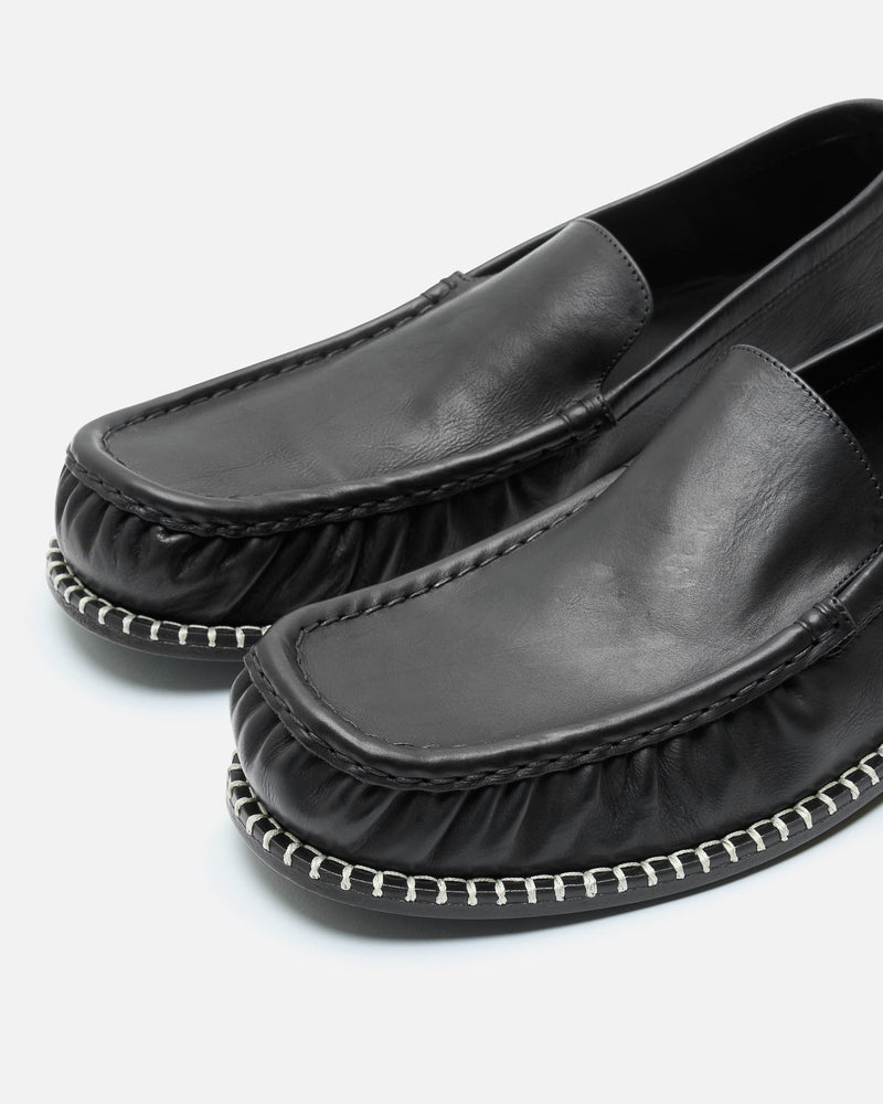 Dries Van Noten Men's Shoes Leather Loafers in Black