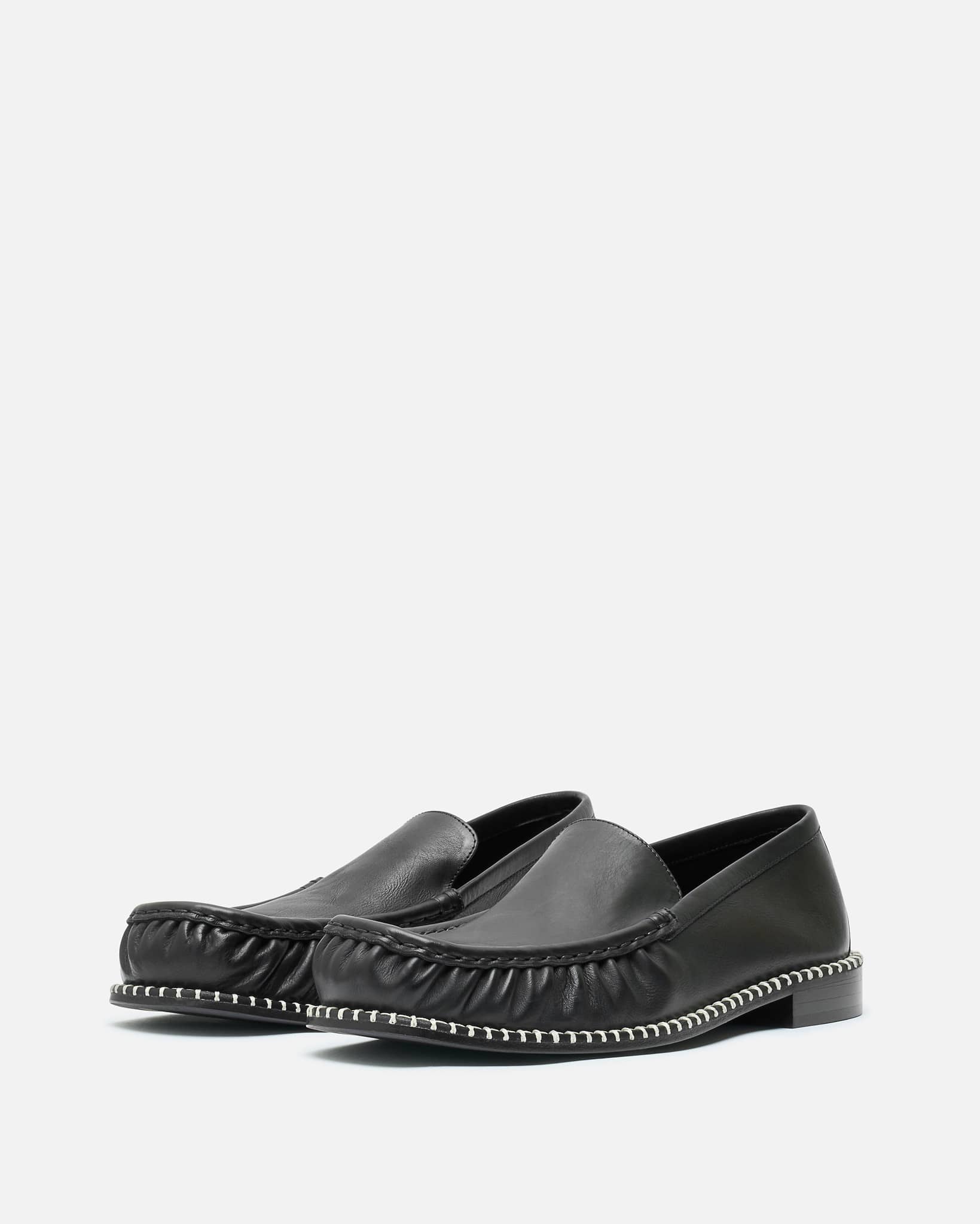 Dries Van Noten Men's Shoes Leather Loafers in Black
