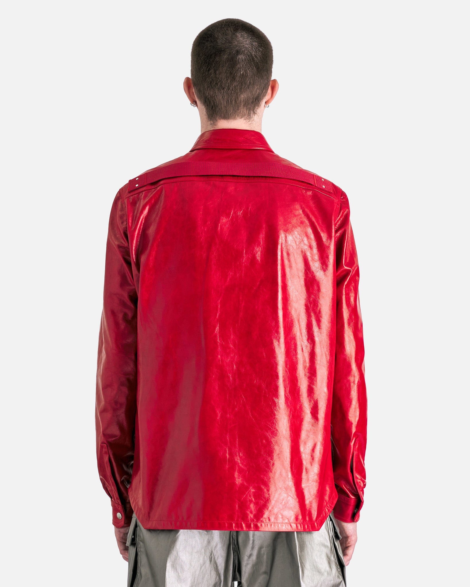 Leather Outershirt in Cardinal Red – SVRN