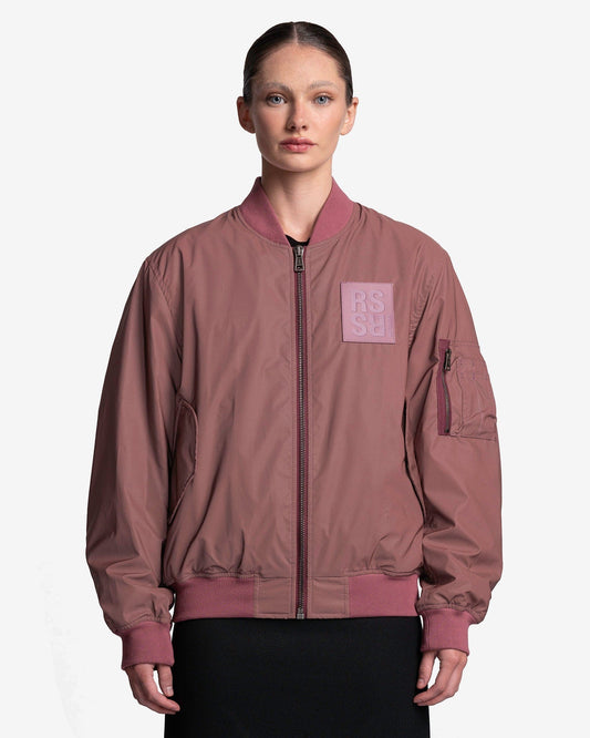Raf Simons Women Jackets Leather Patch Small Fit Bomber in Pink