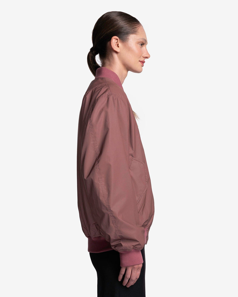 Raf Simons Women Jackets Leather Patch Small Fit Bomber in Pink