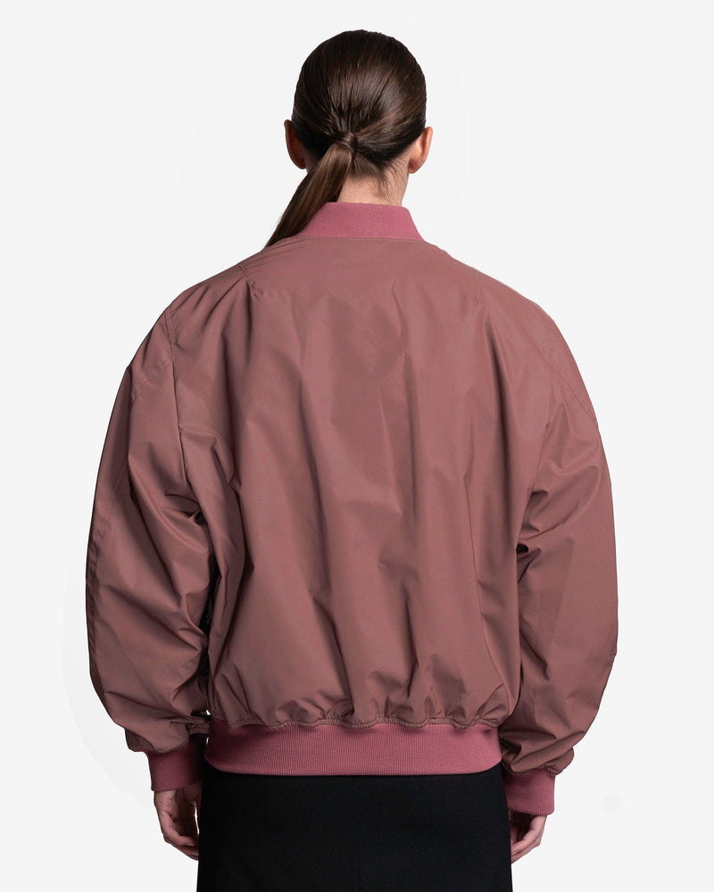 Raf Simons Women Jackets Leather Patch Small Fit Bomber in Pink