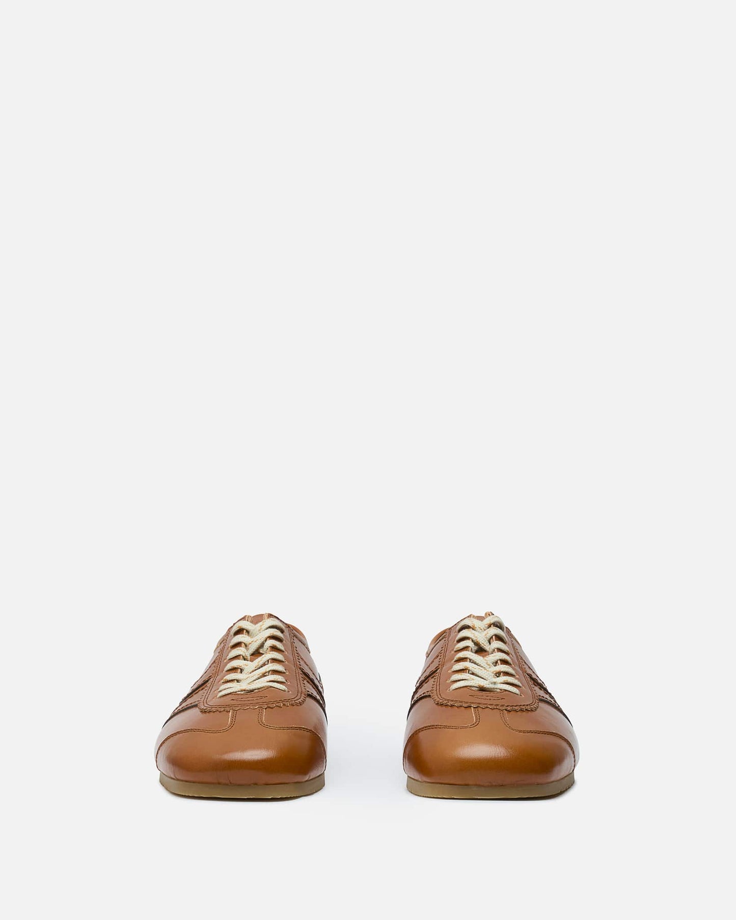 Dries Van Noten Men's Sneakers Leather Sneakers in Cognac