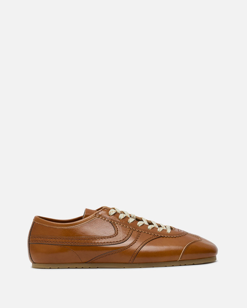 Dries Van Noten Men's Sneakers Leather Sneakers in Cognac