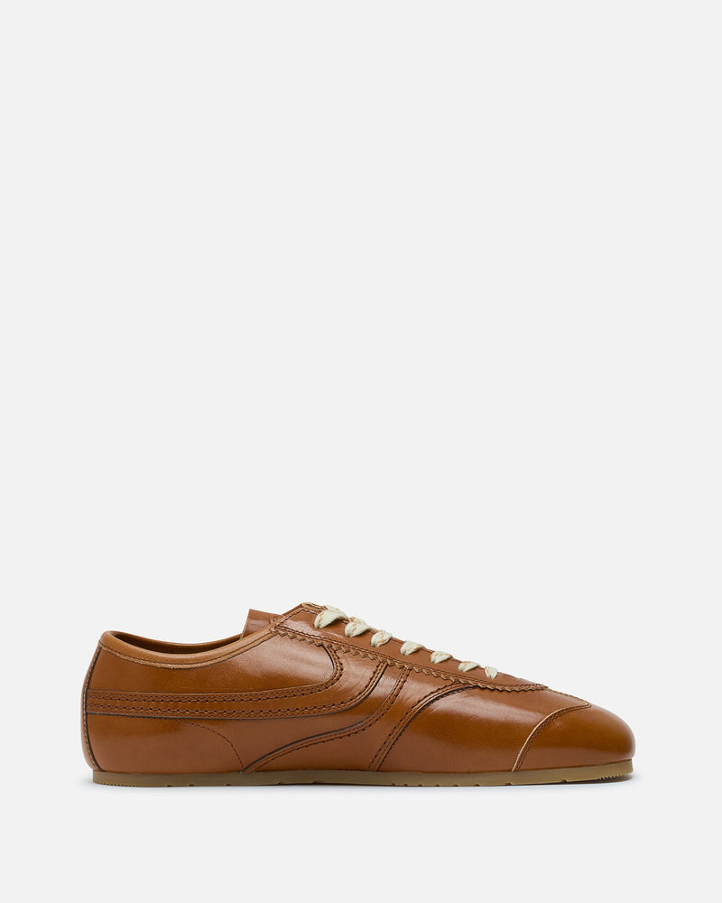 Dries Van Noten Men's Sneakers Leather Sneakers in Cognac
