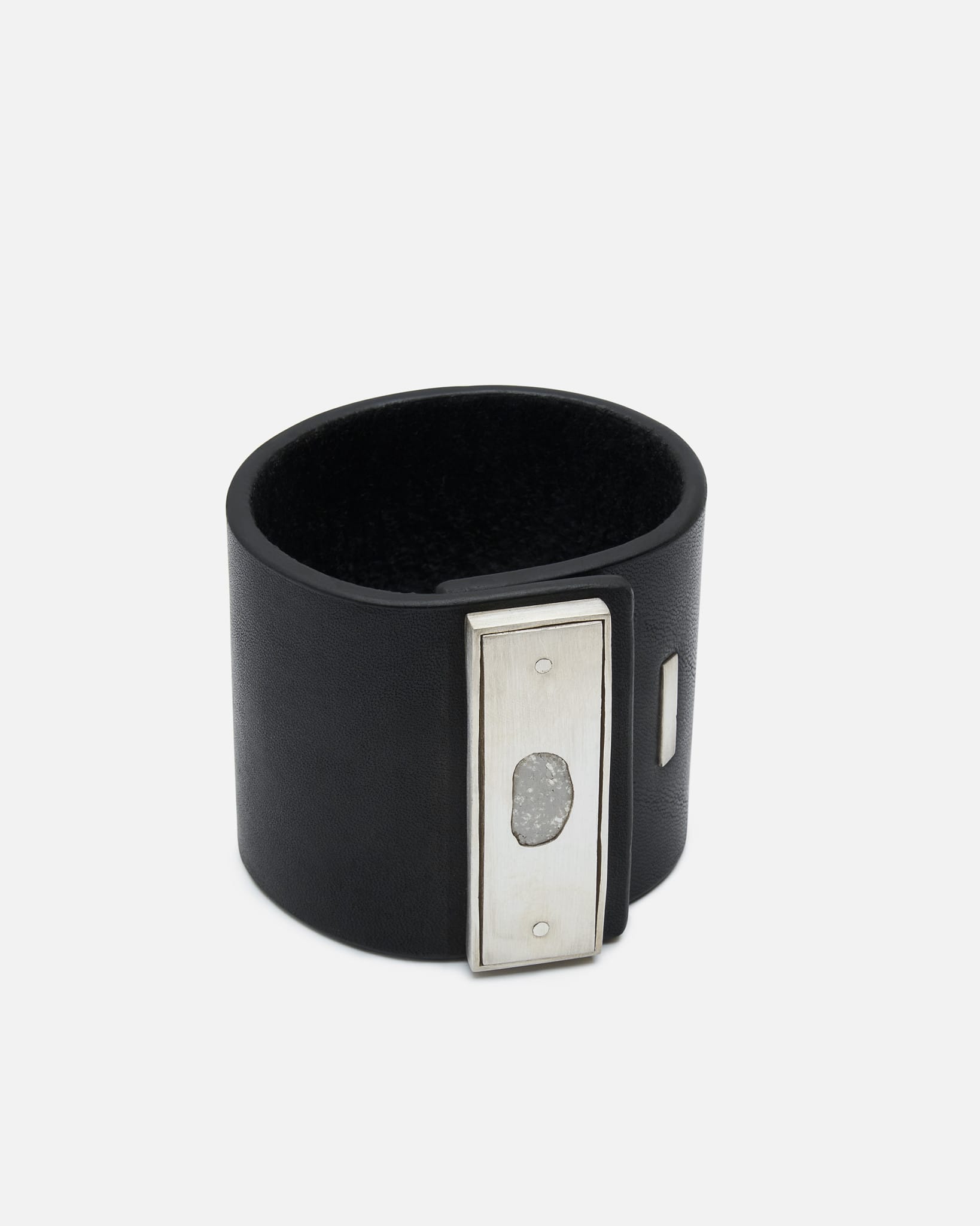 Parts of Four Jewelry M Leather Strap Bracelet in Sistema Bar / 1.2 CT / Diamond Slab / 60mm / BLK, MA, DIA