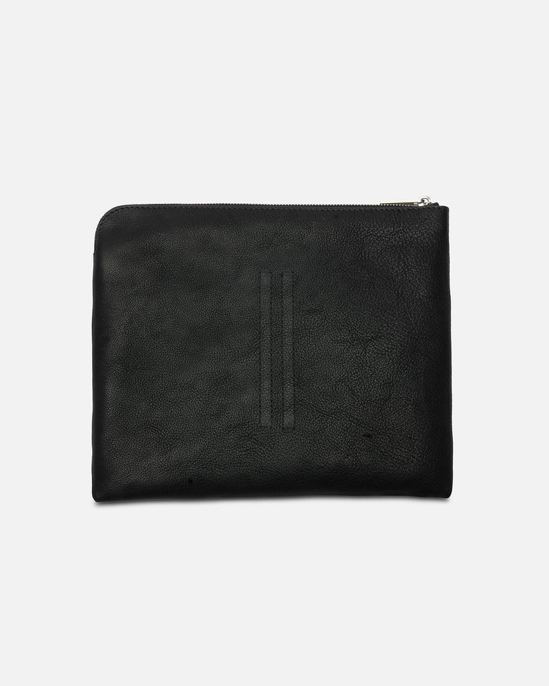 Rick Owens Leather Goods OS Leather Travel Liquid Bag in Black