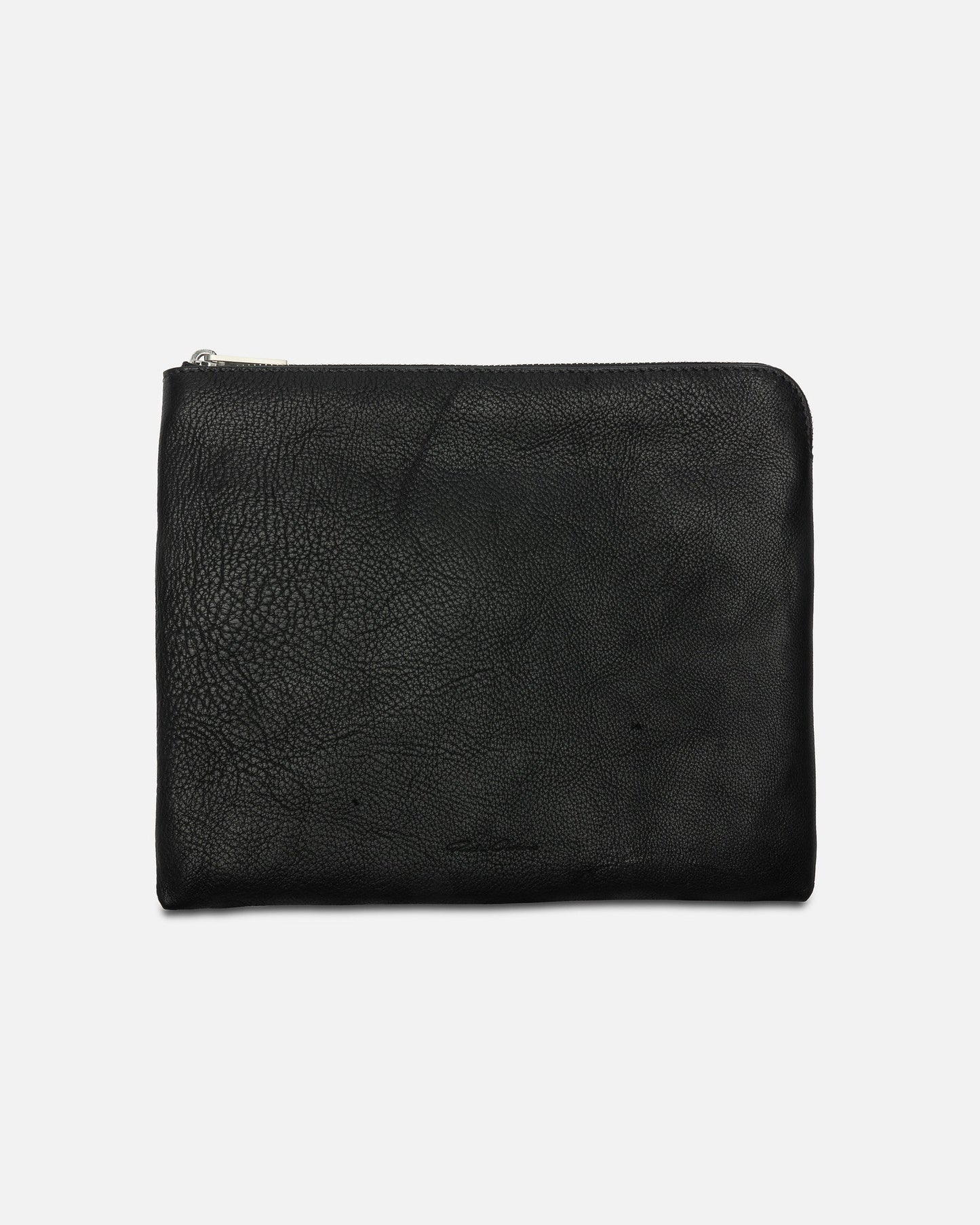 Rick Owens Leather Goods OS Leather Travel Liquid Bag in Black