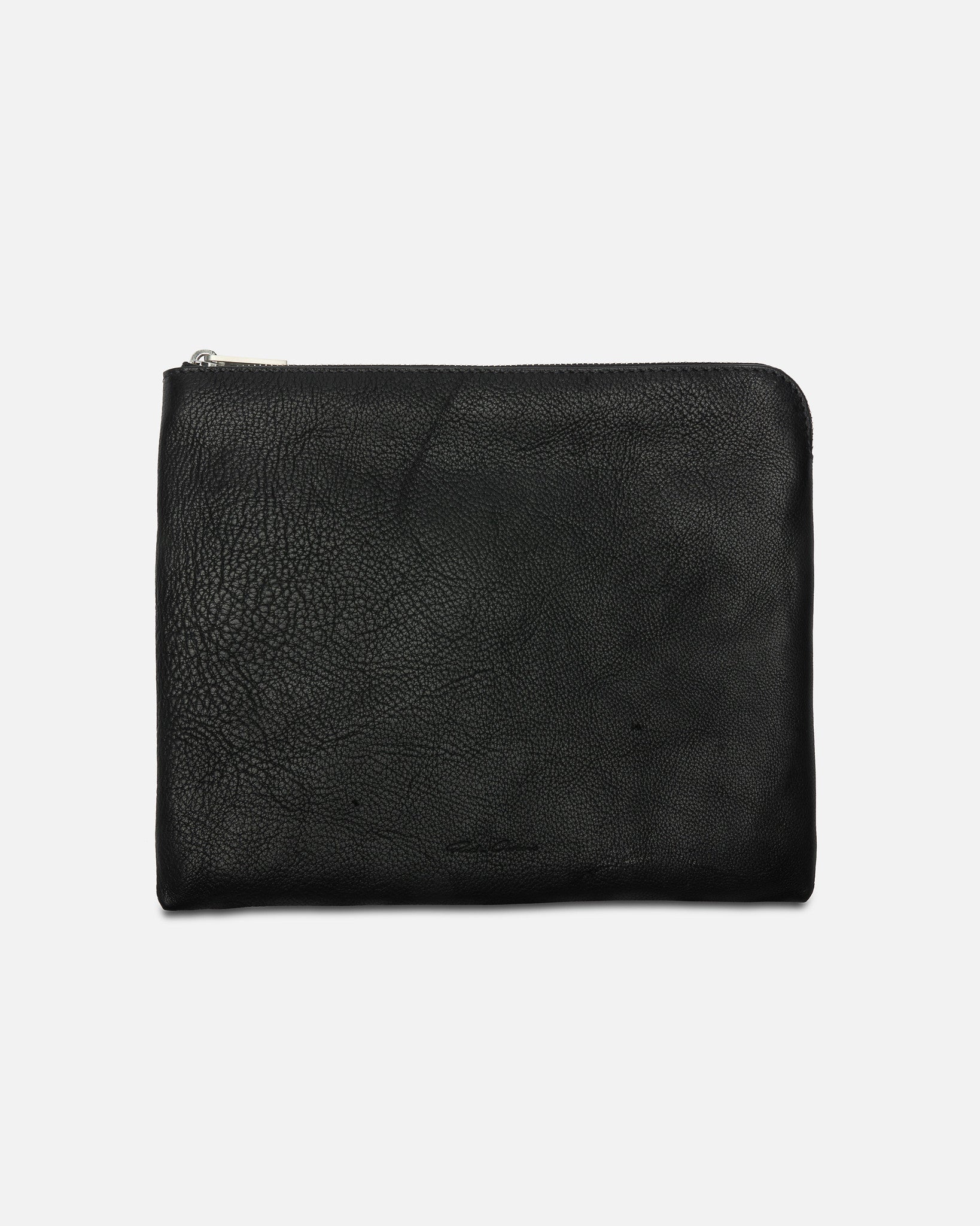 Rick Owens Leather Goods OS Leather Travel Liquid Bag in Black