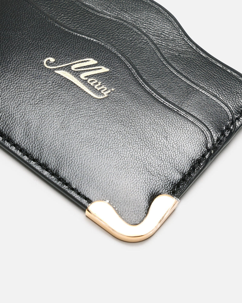 Marni Leather Goods OS Leather Wavy Cardholder in Black