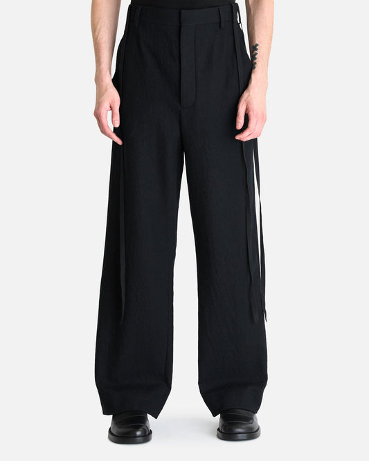 Ann Demeulemeester Men's Pants Leon Comfort Fit Trousers in Black