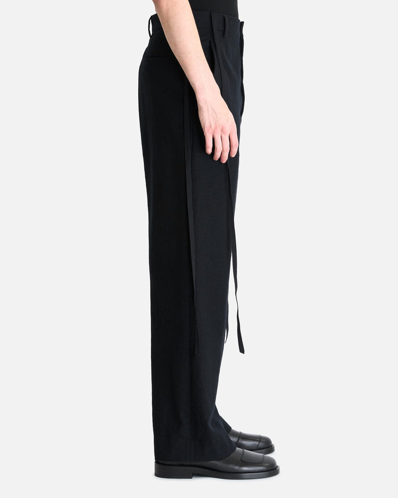 Ann Demeulemeester Men's Pants Leon Comfort Fit Trousers in Black