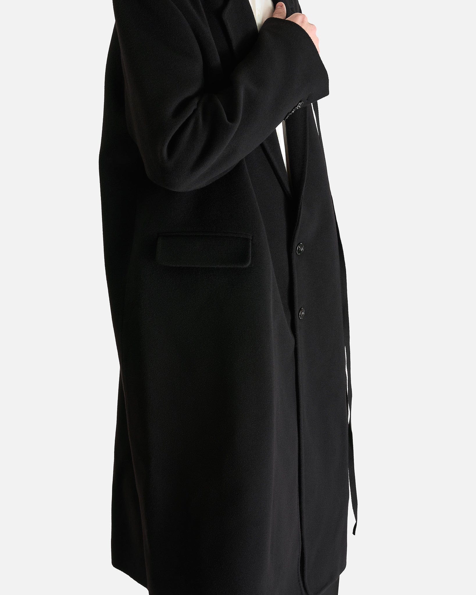 Ann Demeulemeester Men's Coat Leonard High Comfort Tailored Coat in Black