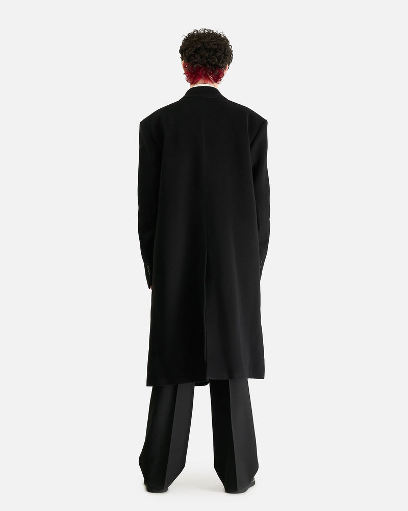 Ann Demeulemeester Men's Coat Leonard High Comfort Tailored Coat in Black