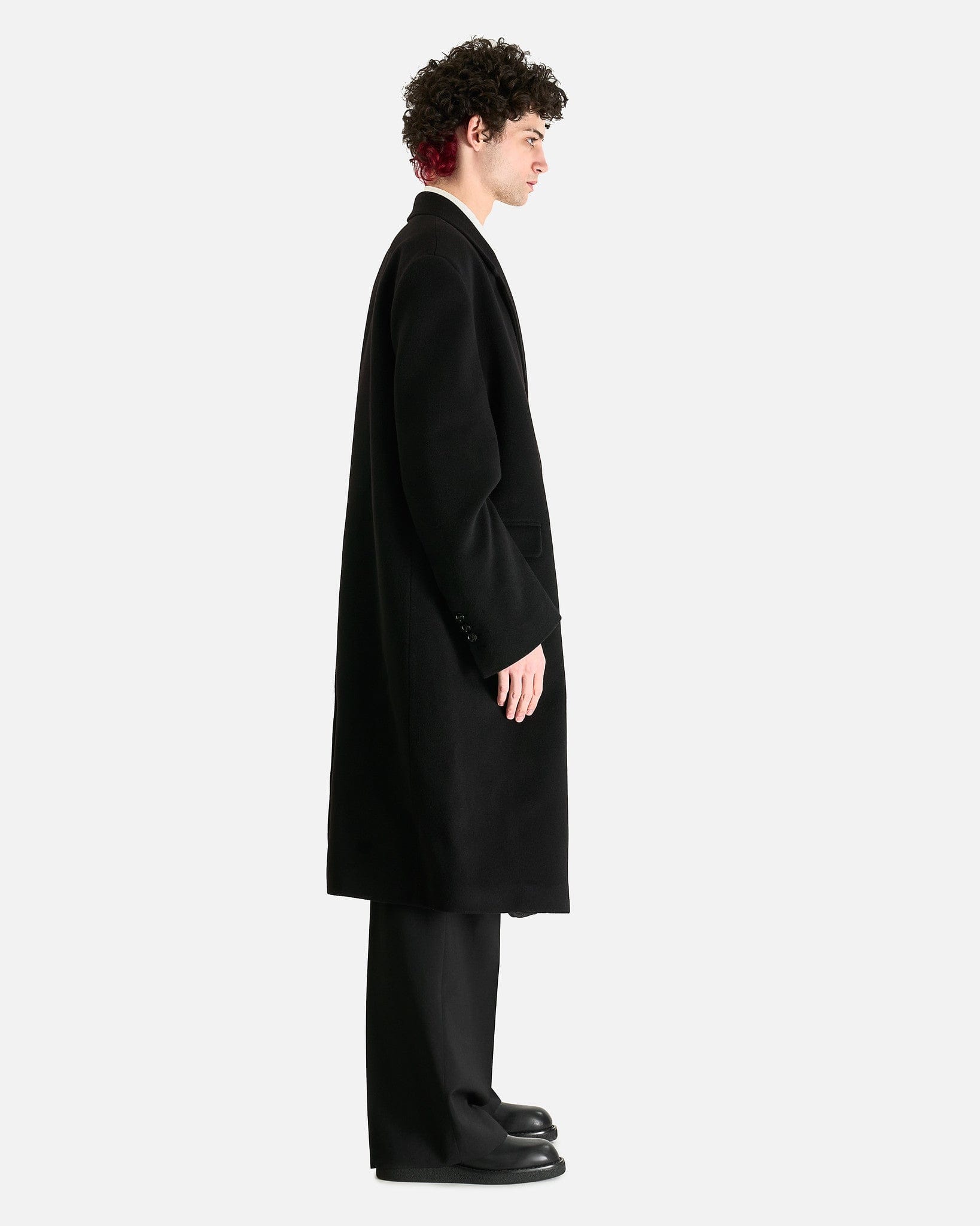 Ann Demeulemeester Men's Coat Leonard High Comfort Tailored Coat in Black