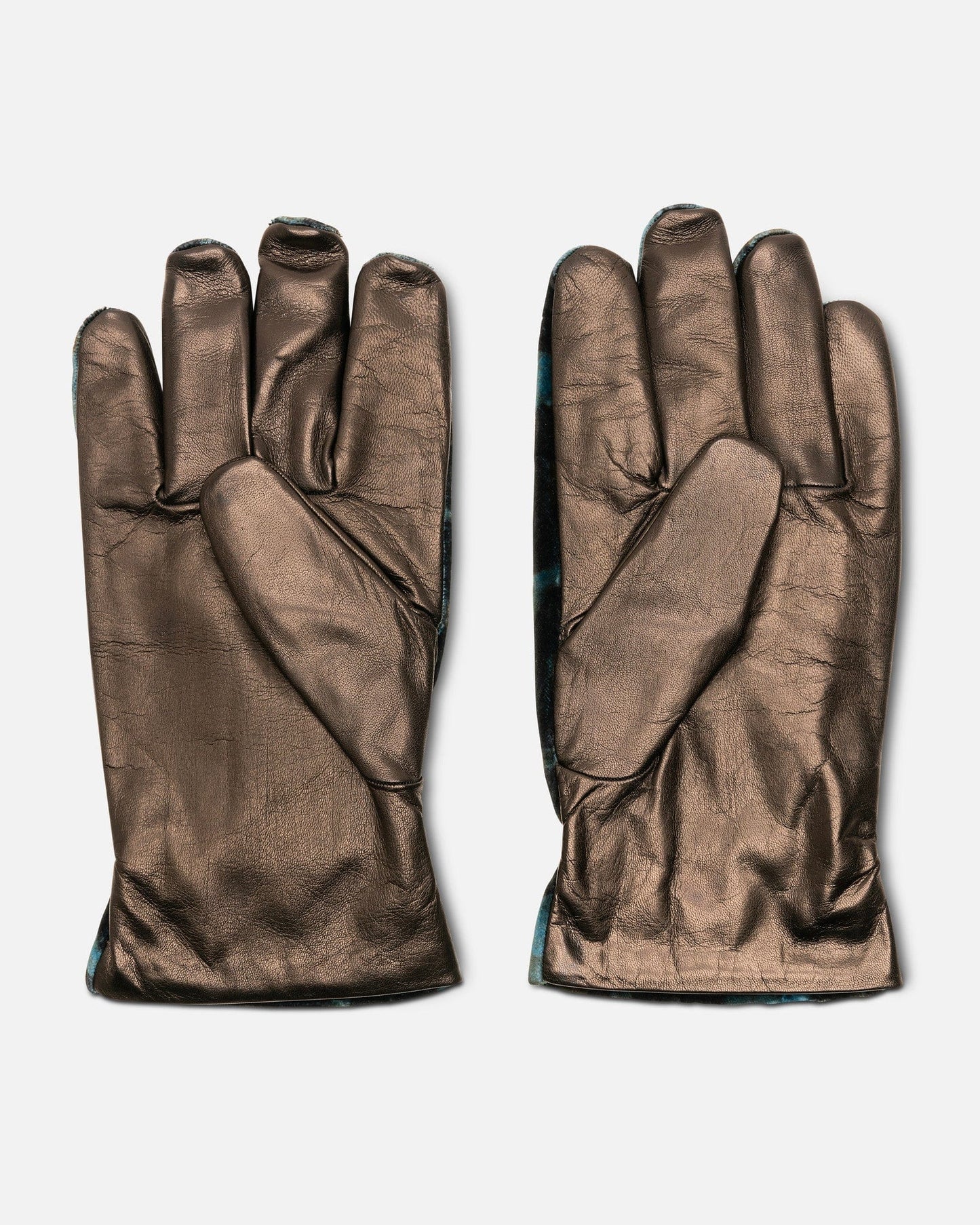 OAMC Men's Gloves Leopard Aurora Gloves in Ottanio