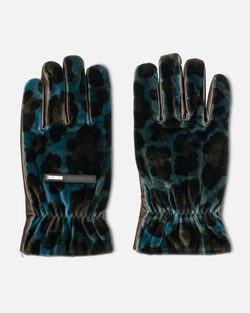 OAMC Men's Gloves Leopard Aurora Gloves in Ottanio