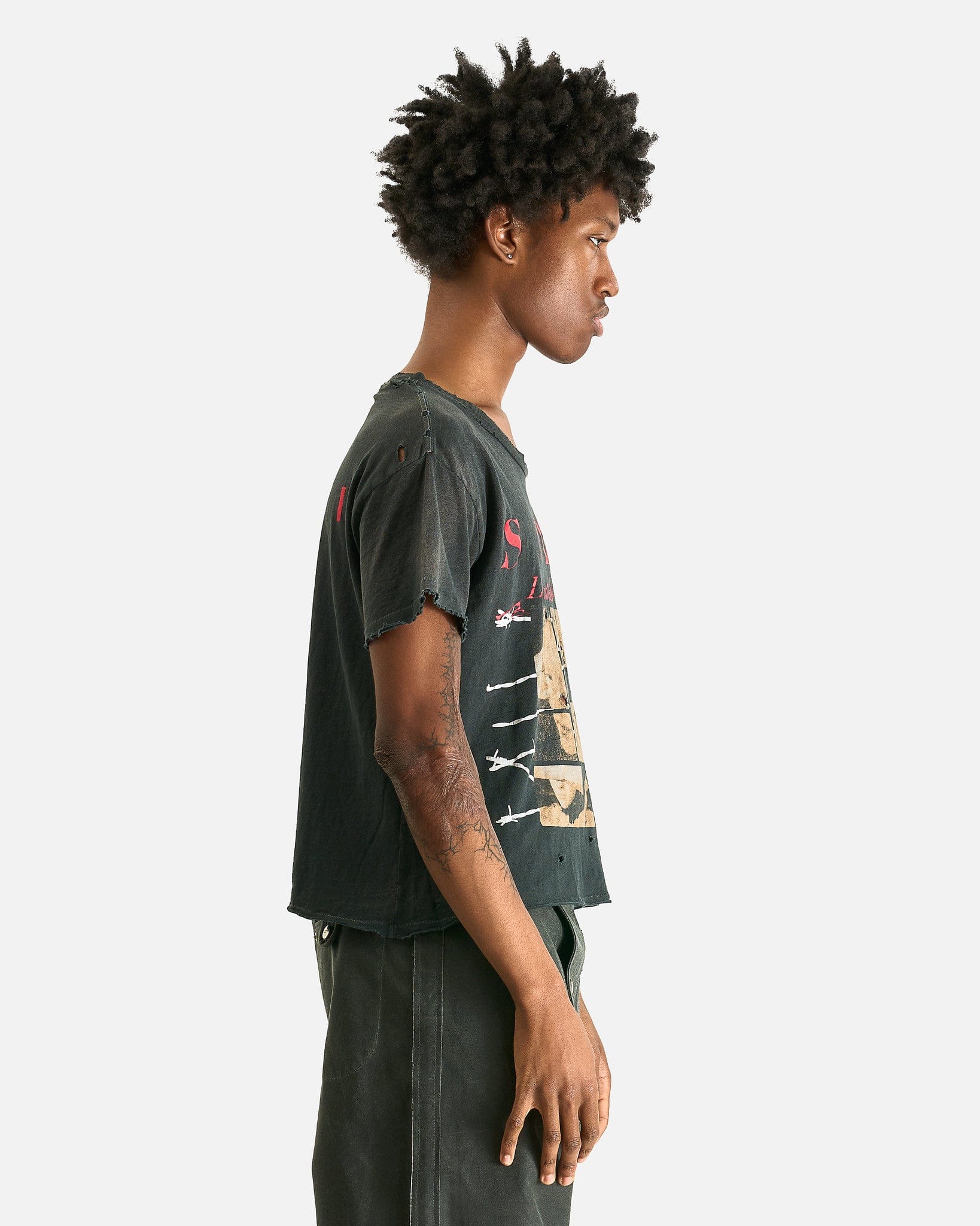 Enfants Riches Deprimes Men's T-Shirts Les Crimes De L'Amour T-Shirt in Thrashed Black