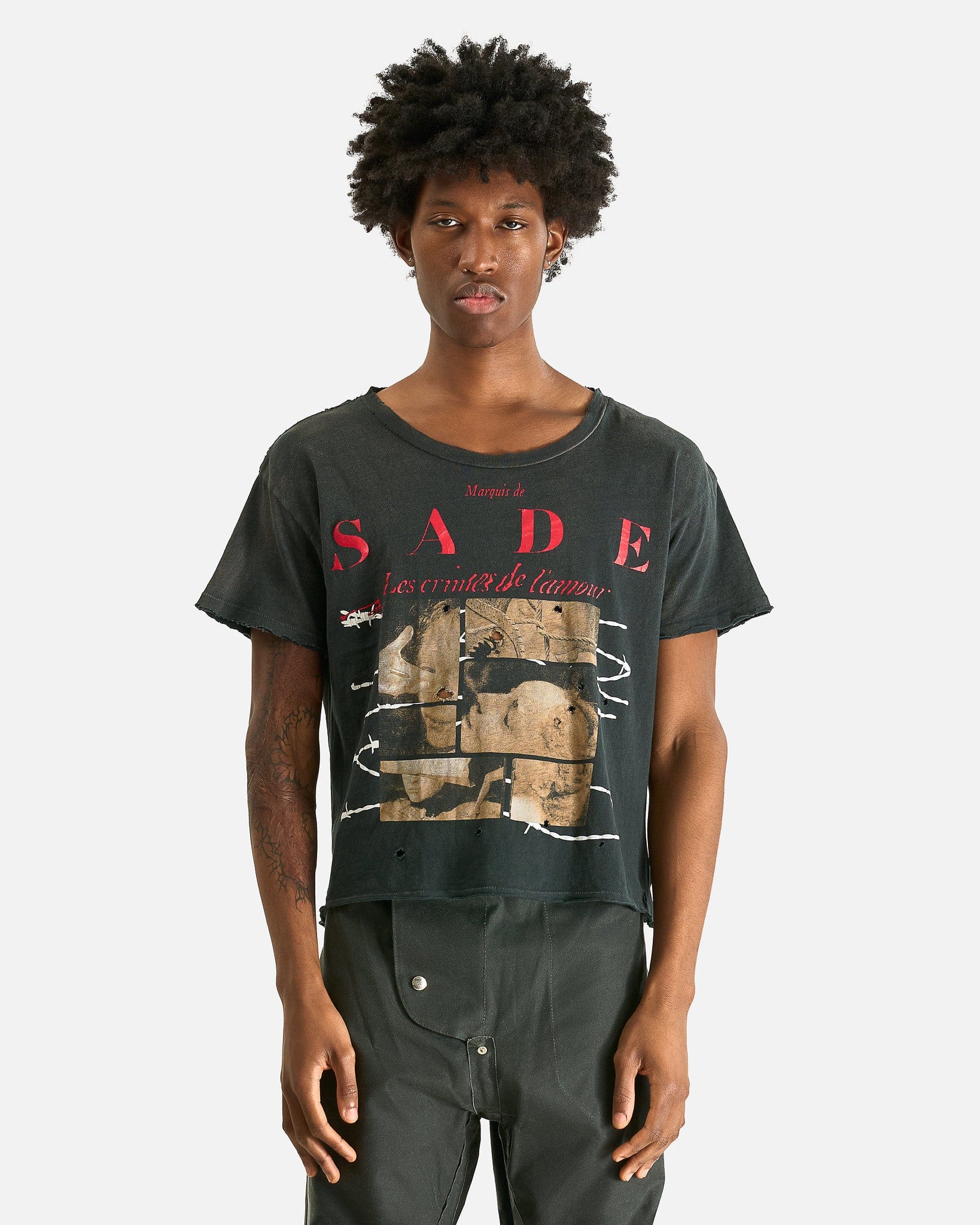 Enfants Riches Deprimes Men's T-Shirts Les Crimes De L'Amour T-Shirt in Thrashed Black