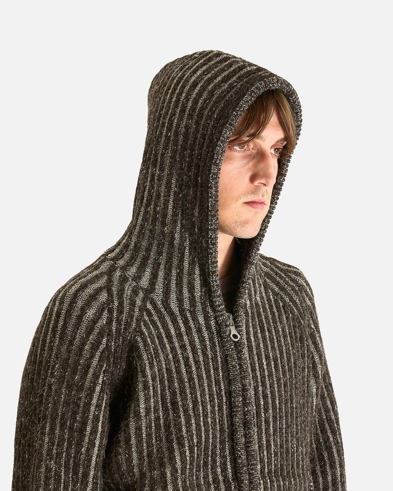 Our Legacy Men's Jackets Level Hood in Brown Stripe
