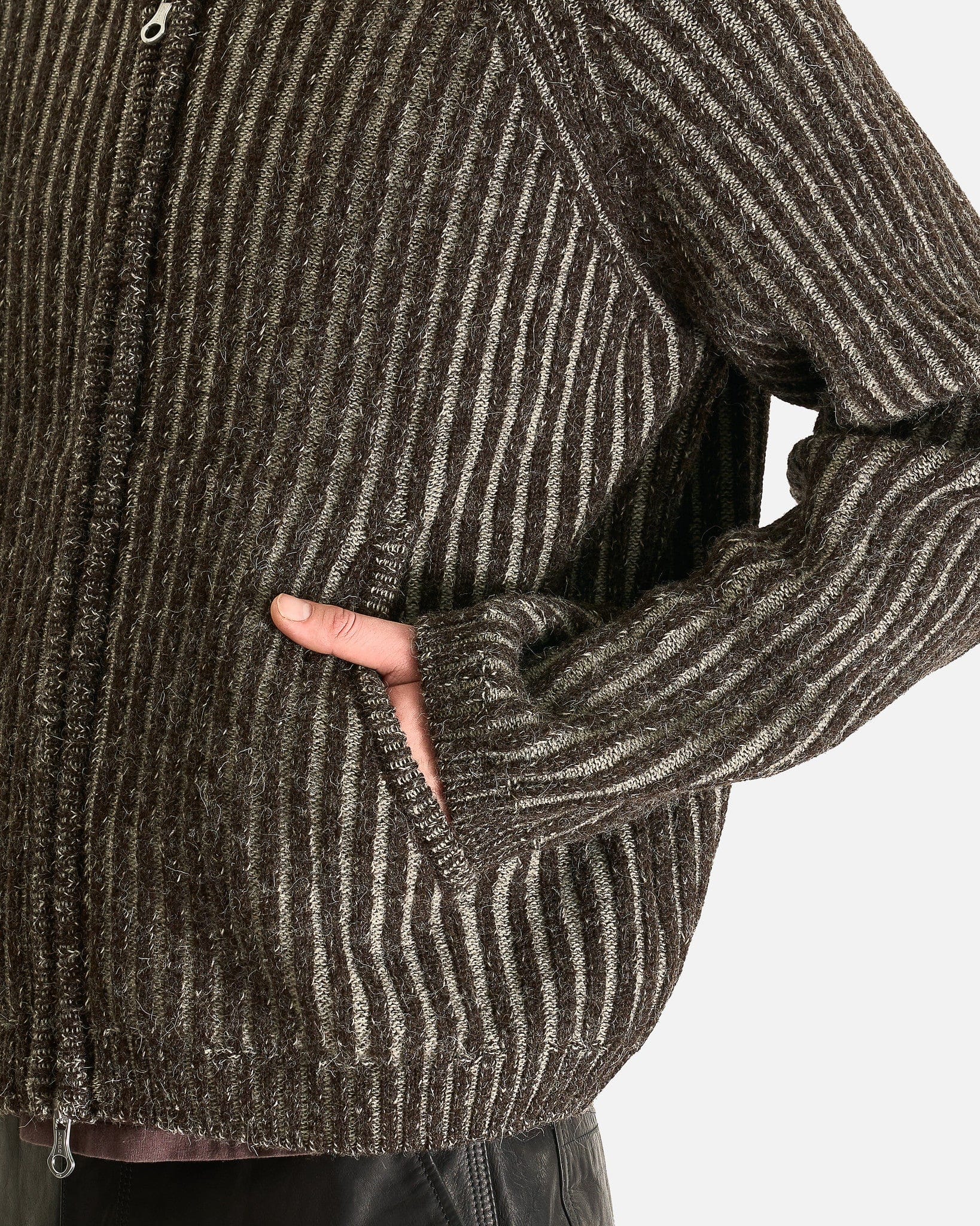 Our Legacy Men's Jackets Level Hood in Brown Stripe