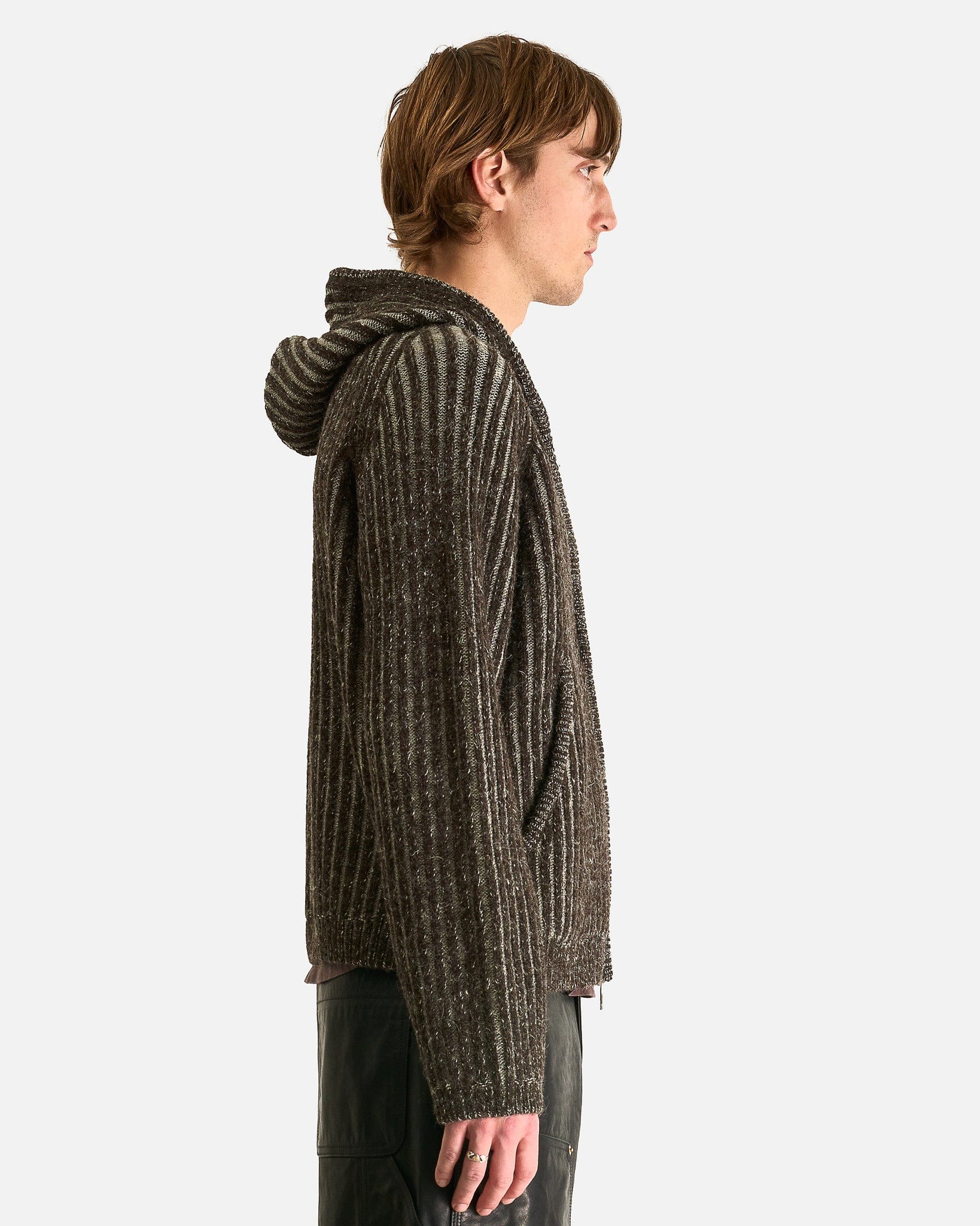 Our Legacy Men's Jackets Level Hood in Brown Stripe