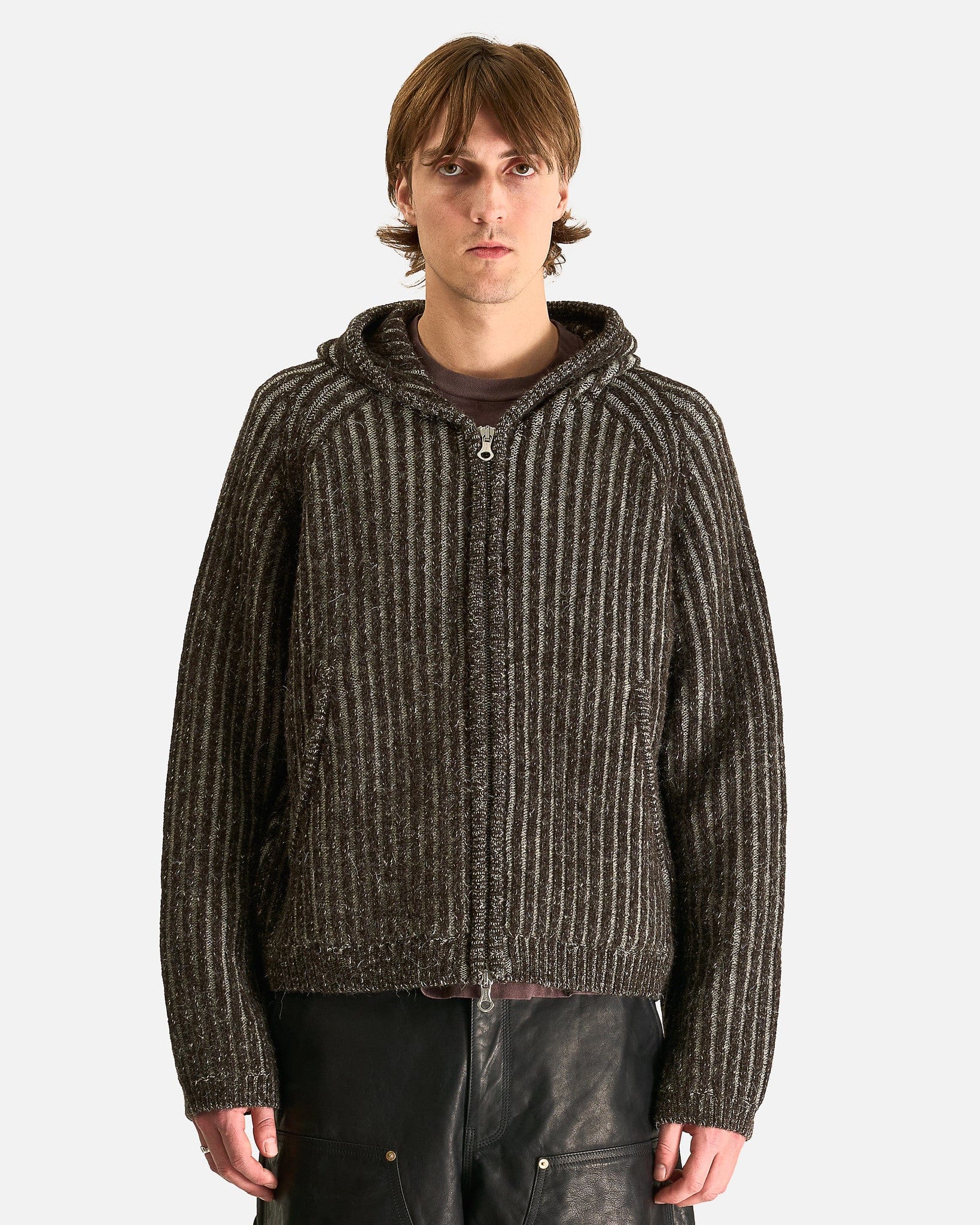 Our Legacy Men's Jackets Level Hood in Brown Stripe