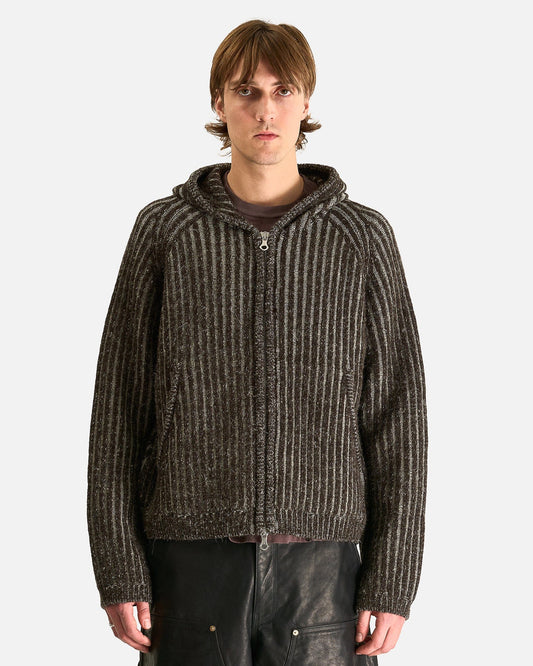 Our Legacy Men's Jackets Level Hood in Brown Stripe