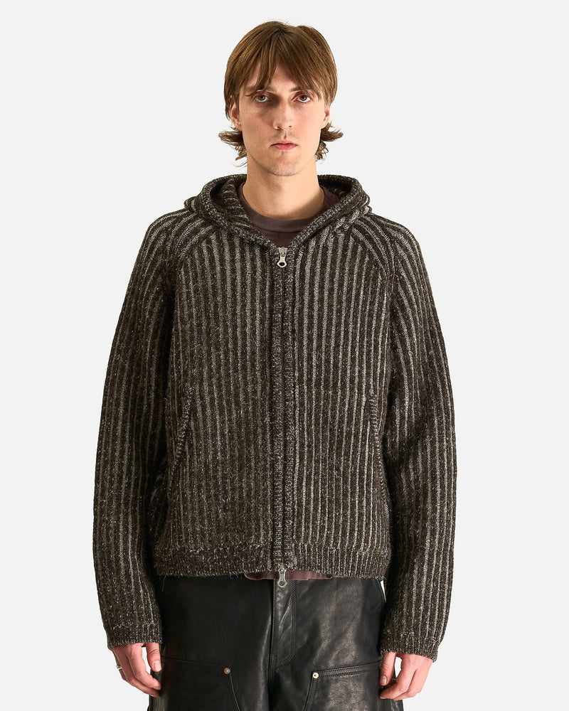 Our Legacy Men's Jackets Level Hood in Brown Stripe