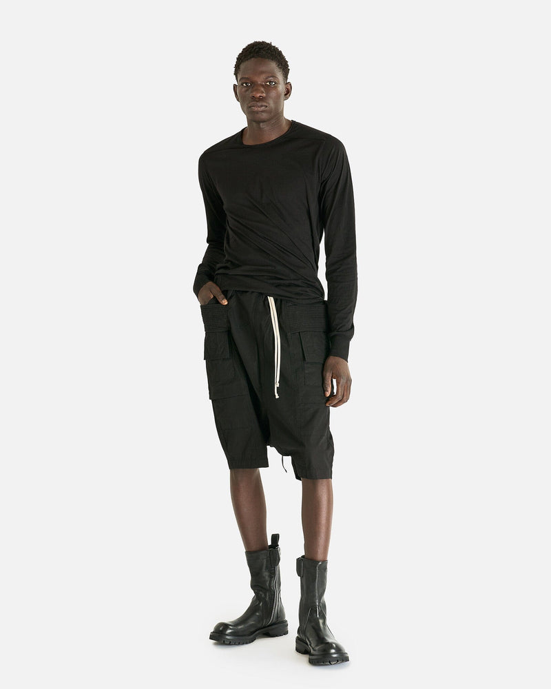 Rick Owens DRKSHDW Men's T-shirts Level Long Sleeve T in Black