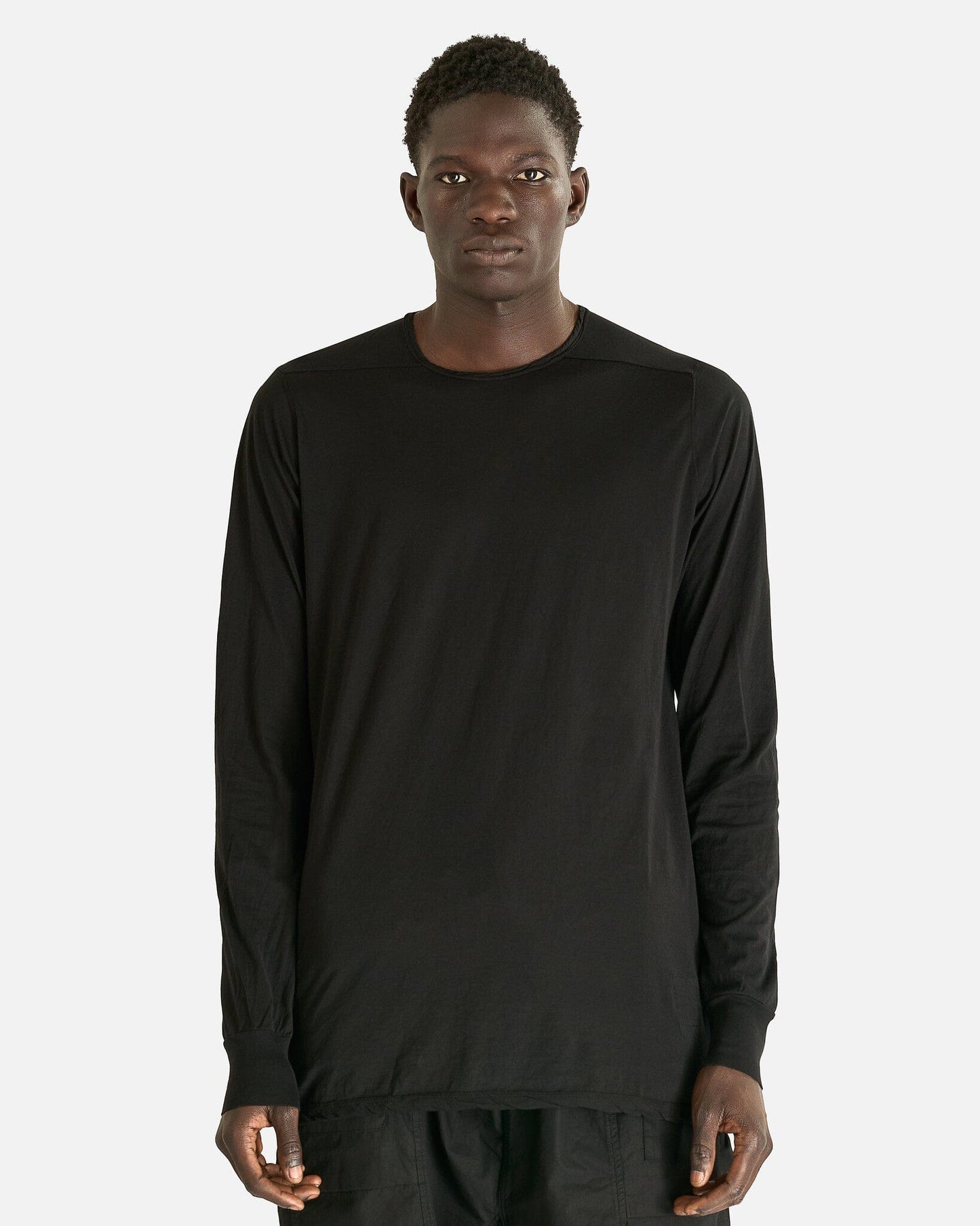 Rick Owens DRKSHDW Men's T-shirts Level Long Sleeve T in Black