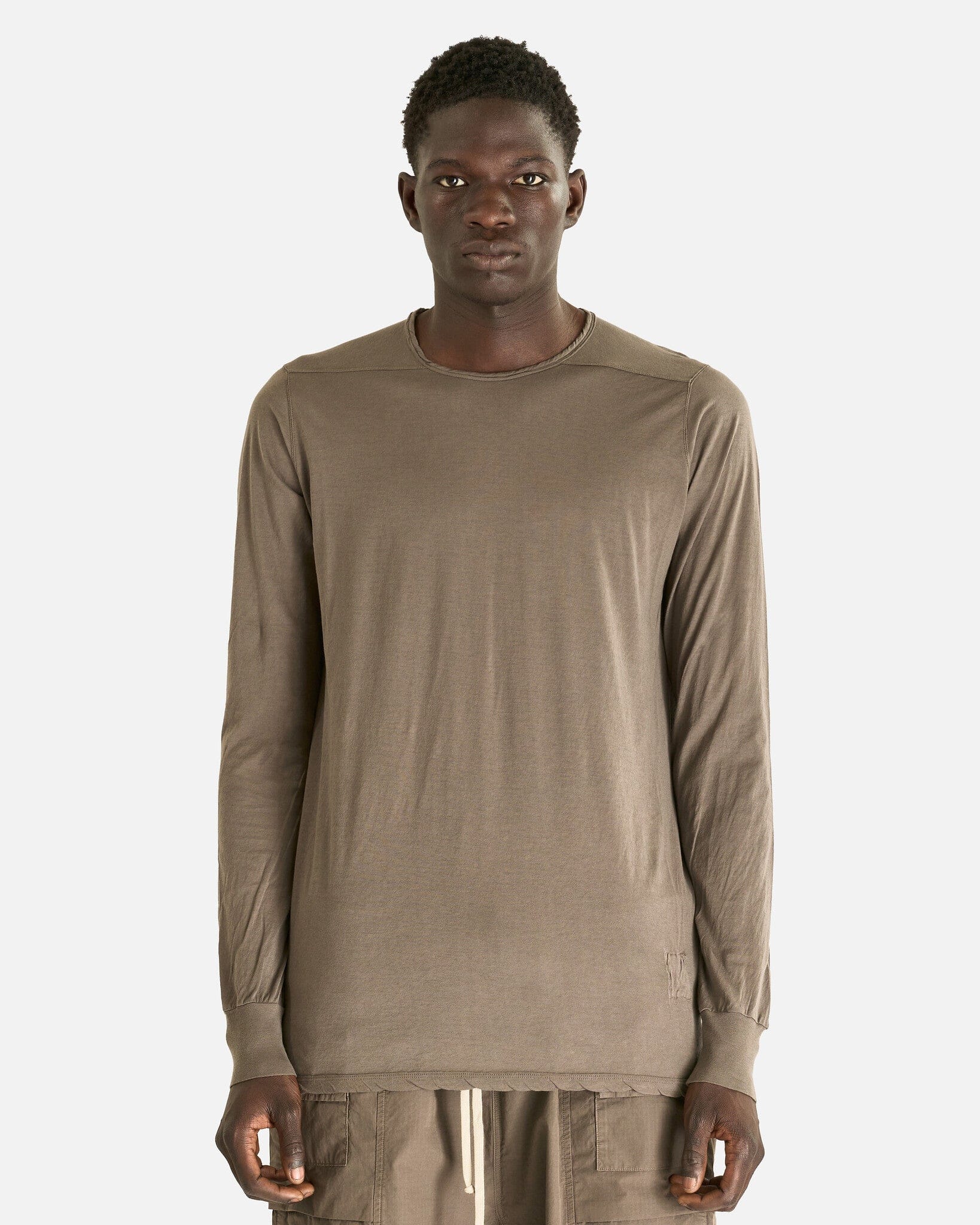 Rick Owens DRKSHDW Men's Shirts Level Long Sleeve T in Dust