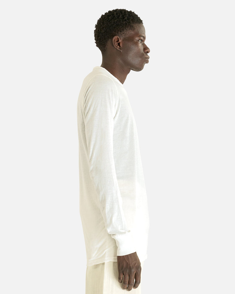 Rick Owens DRKSHDW Men's T-shirts Level Long Sleeve T in Milk