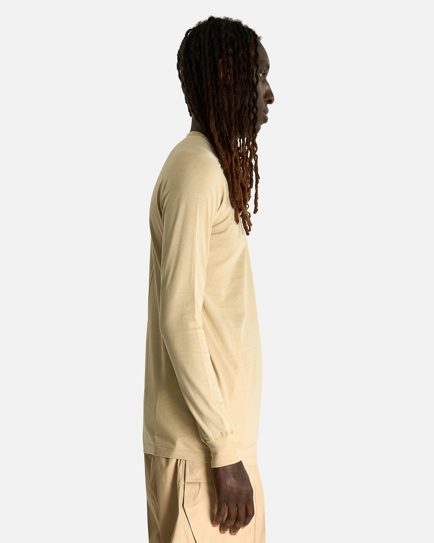 Rick Owens Men's T-shirts Level Long Sleeve T in Sand