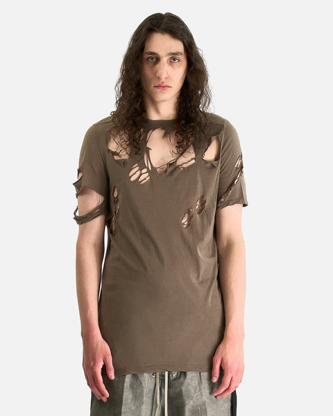 Rick Owens 23SS  TEE BA DUST 美品 Rick Owens Men's Short Lightweight Level T-Shirt in Dark Dust Rick