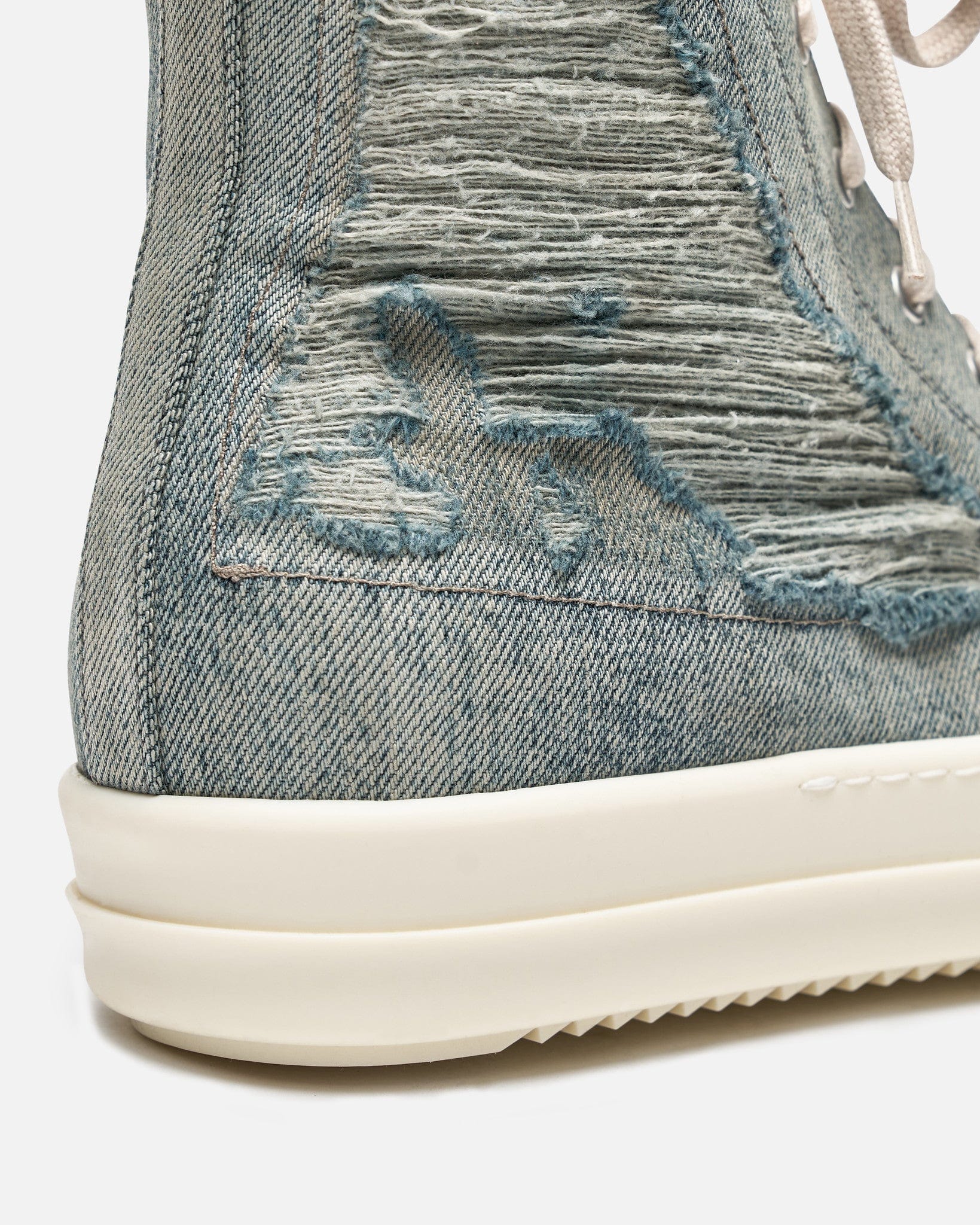 Rick Owens DRKSHDW Men's Sneakers Lido Denim Ramones in Sky/Milk/Milk